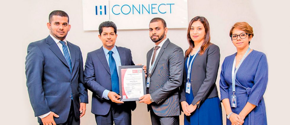 Award received at corporate event.